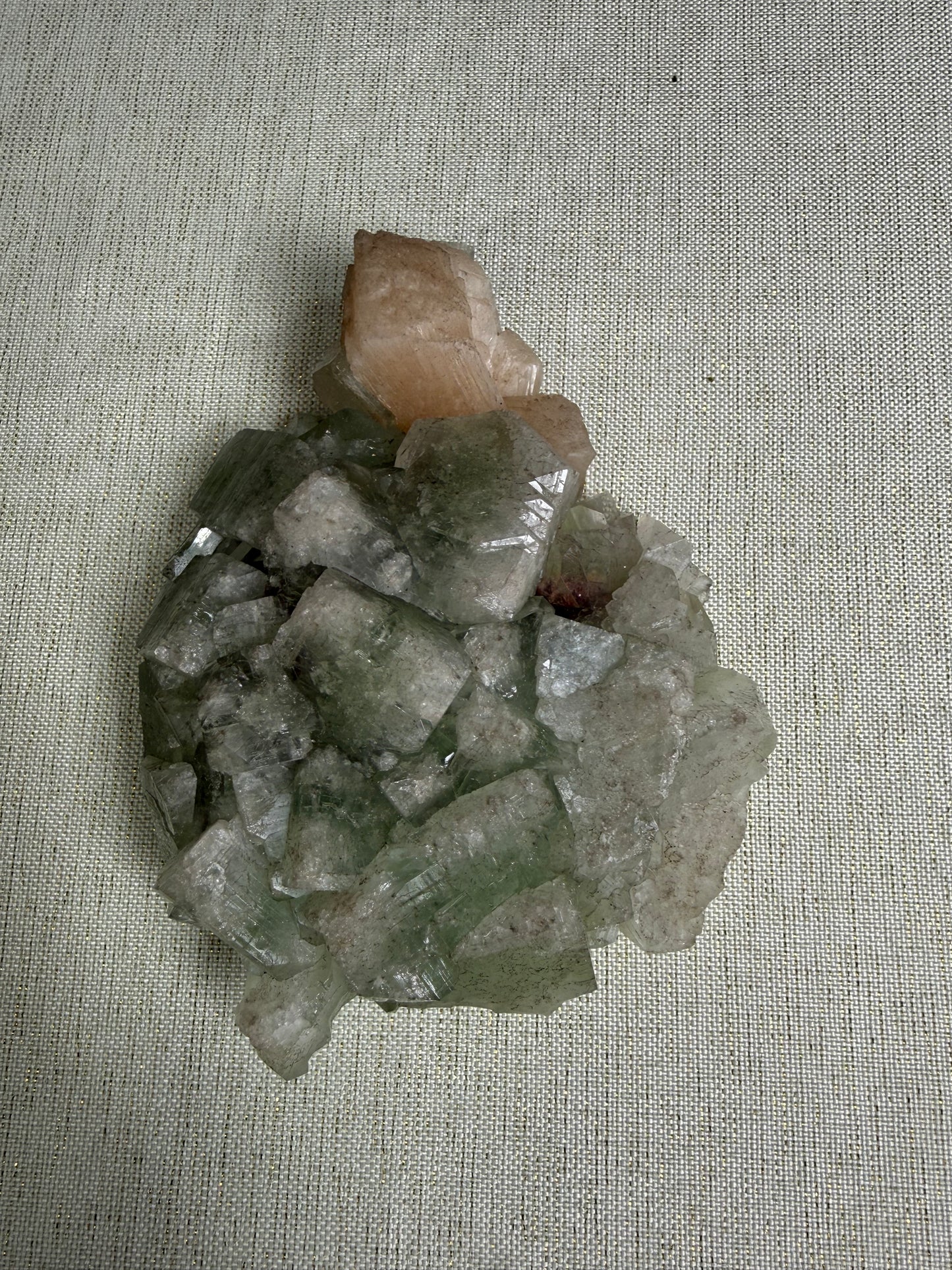 Green Apophyllite w/ stilbite