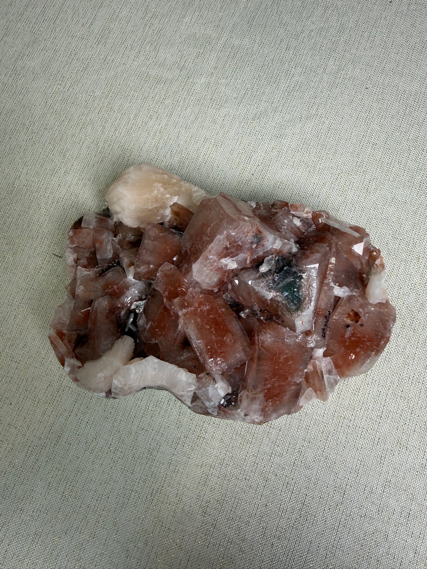 Red Apophyllite w/ stilbite
