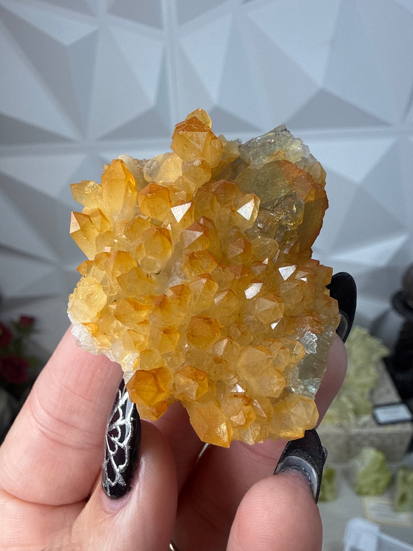 Iridescent Fluorite with Pyrite on Quartz