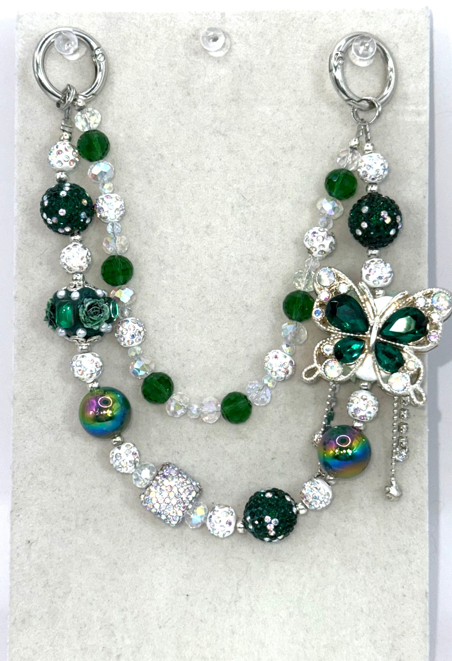 Emerald Green Butterfly Keychain