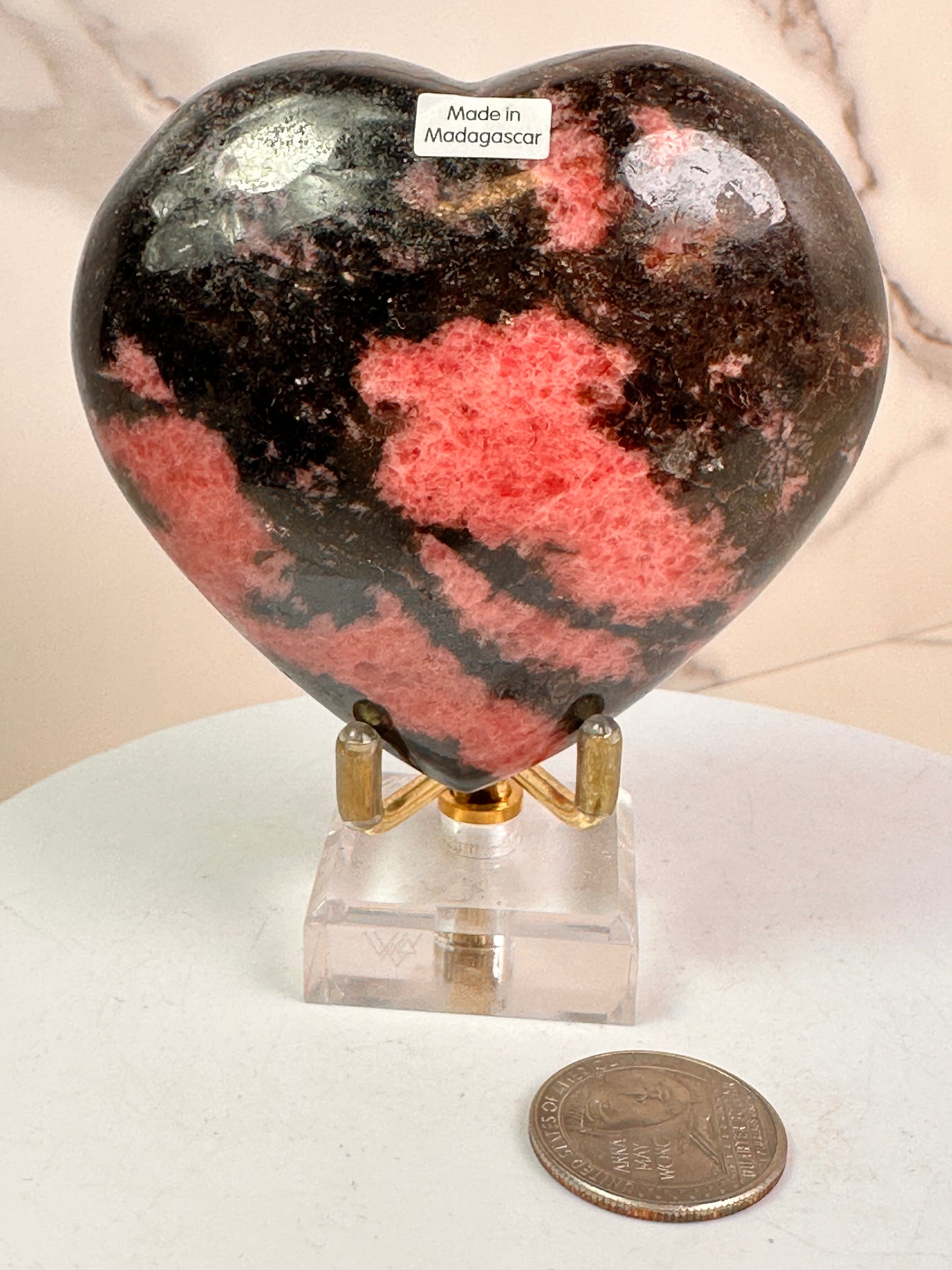 Rhodonite Hearts | Madagascar