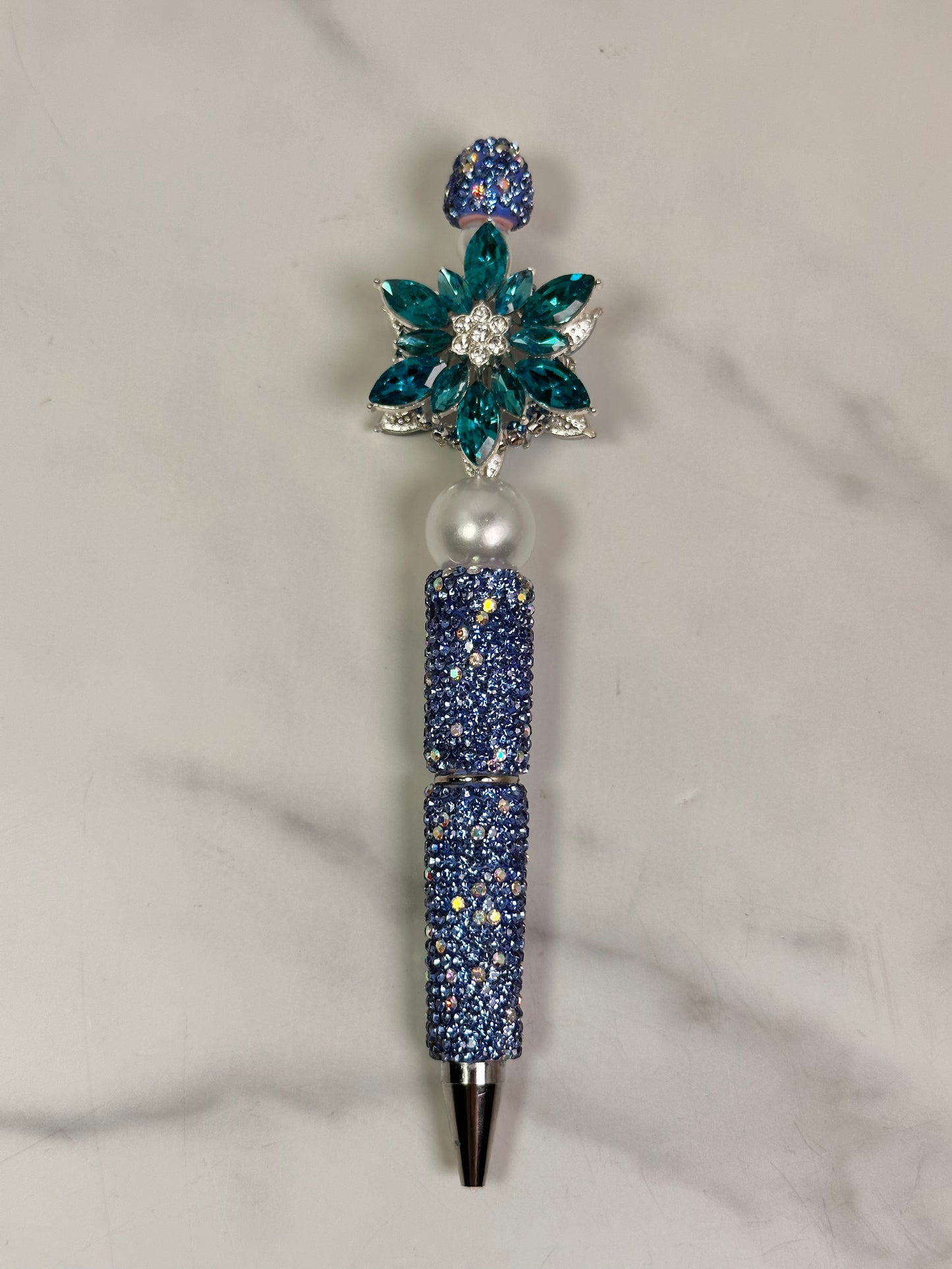 Blue Snowflake Handmade Pen 10