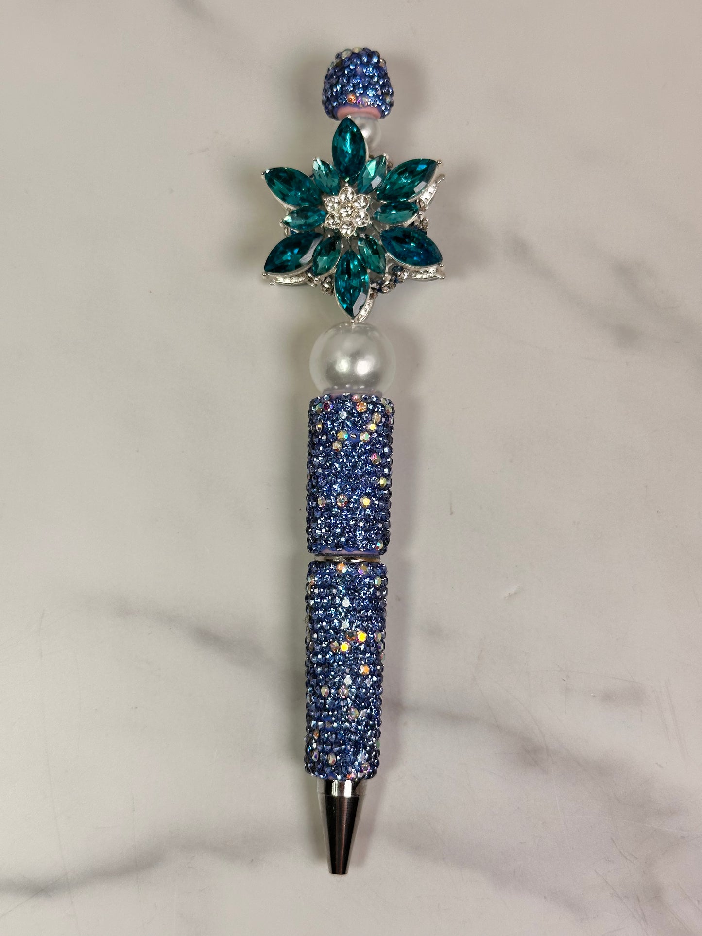 Blue Snowflake Handmade Pen 10