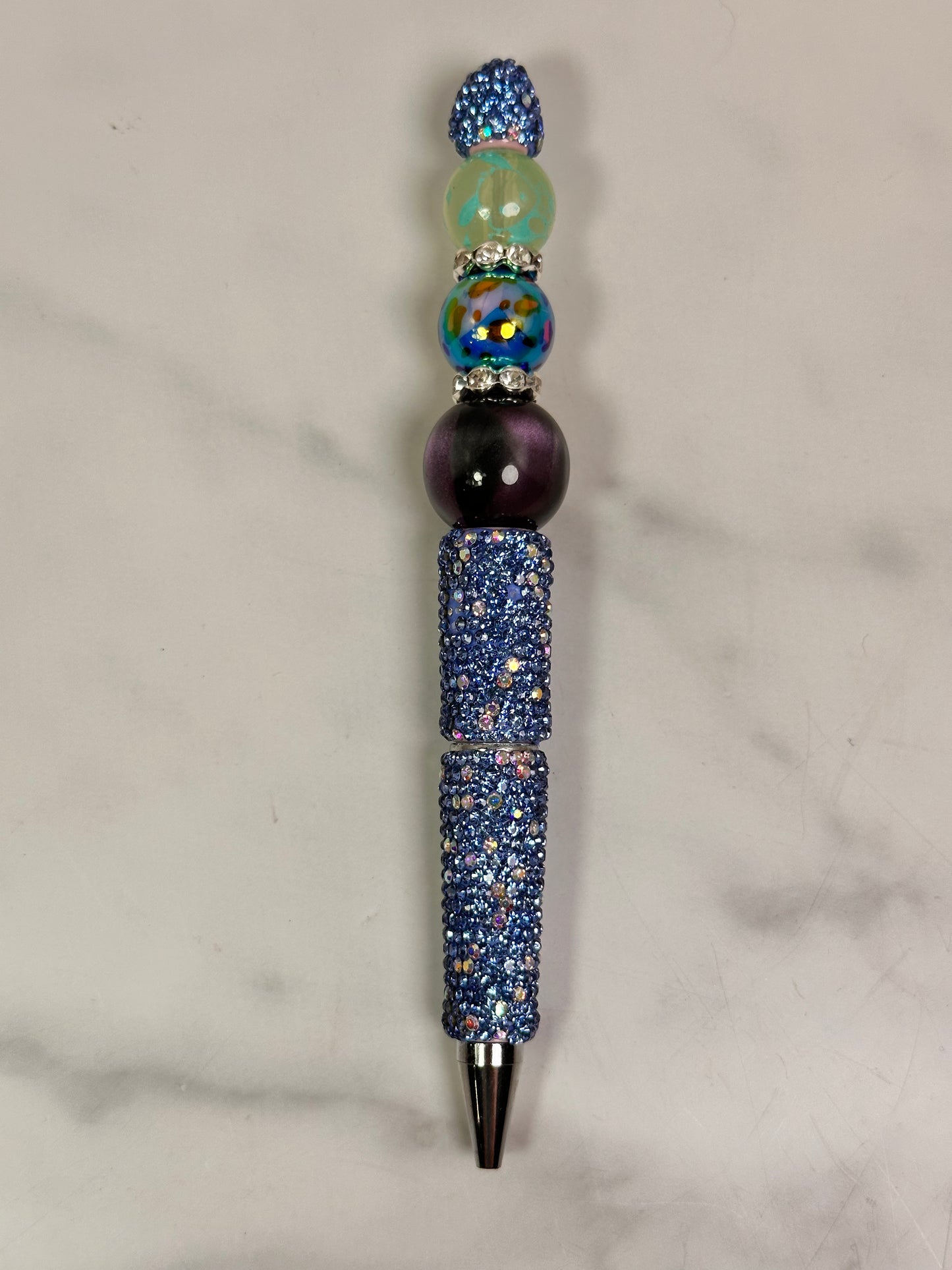 Blue Leopard Handmade Pen 14