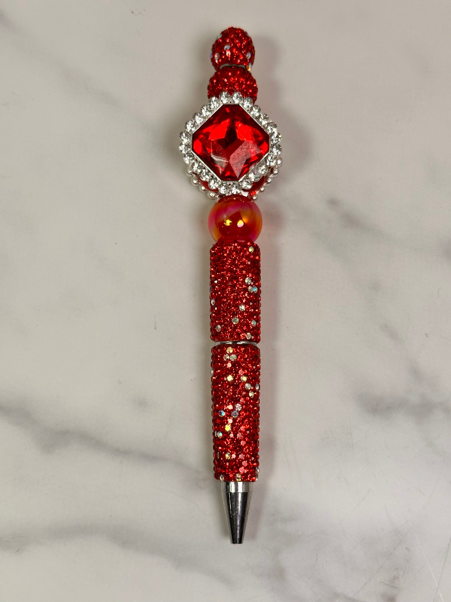 Red Rhinestone Handmade Pen 16