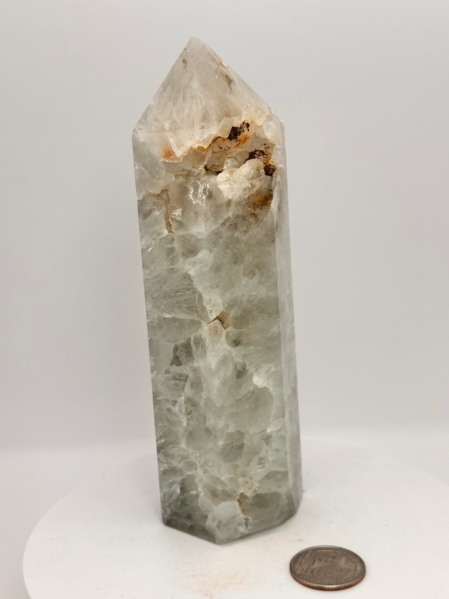 Green Quartz & Flower Agate Tower