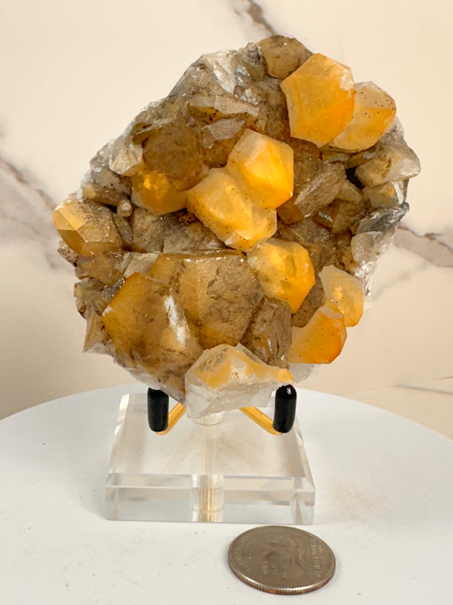 Iridescent Quartz with Calcite | Fujian, China