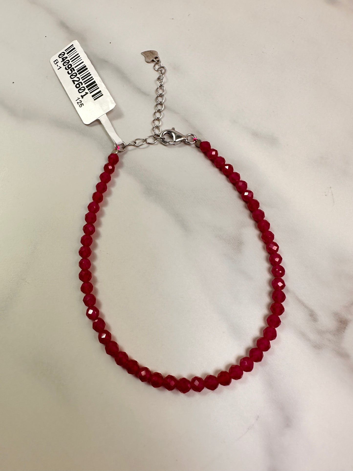 Beaded Ruby Bracelet | 3mm