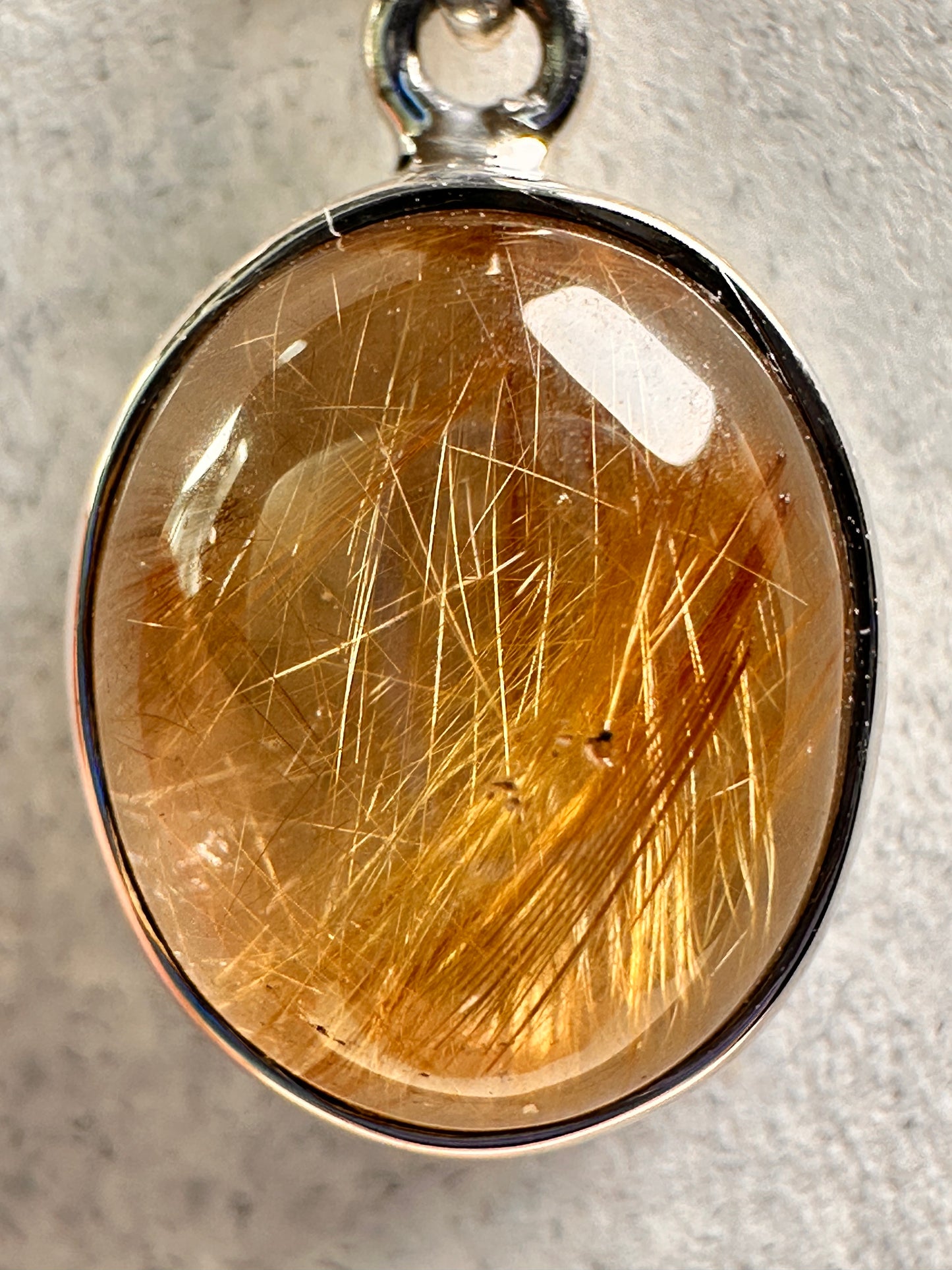 Rutilated Quartz Pendant | Sterling Silver