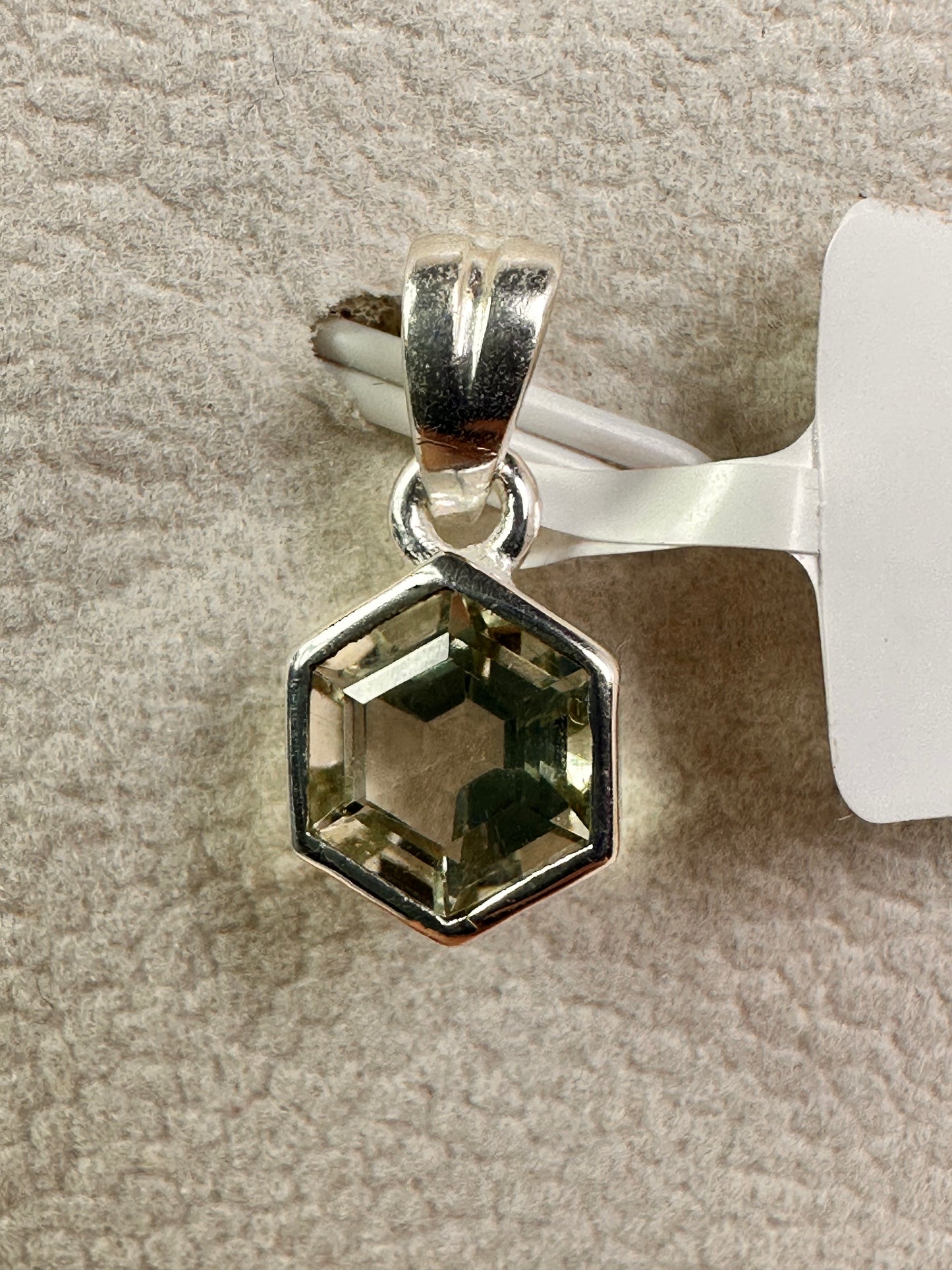 Green Amethyst Pendant | Sterling Silver