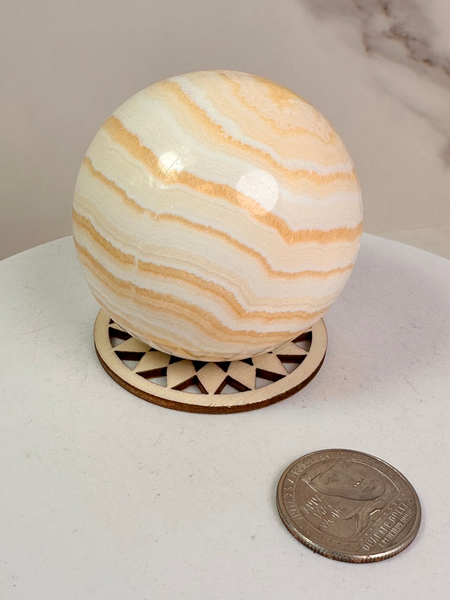 Orange Banded Calcite Spheres