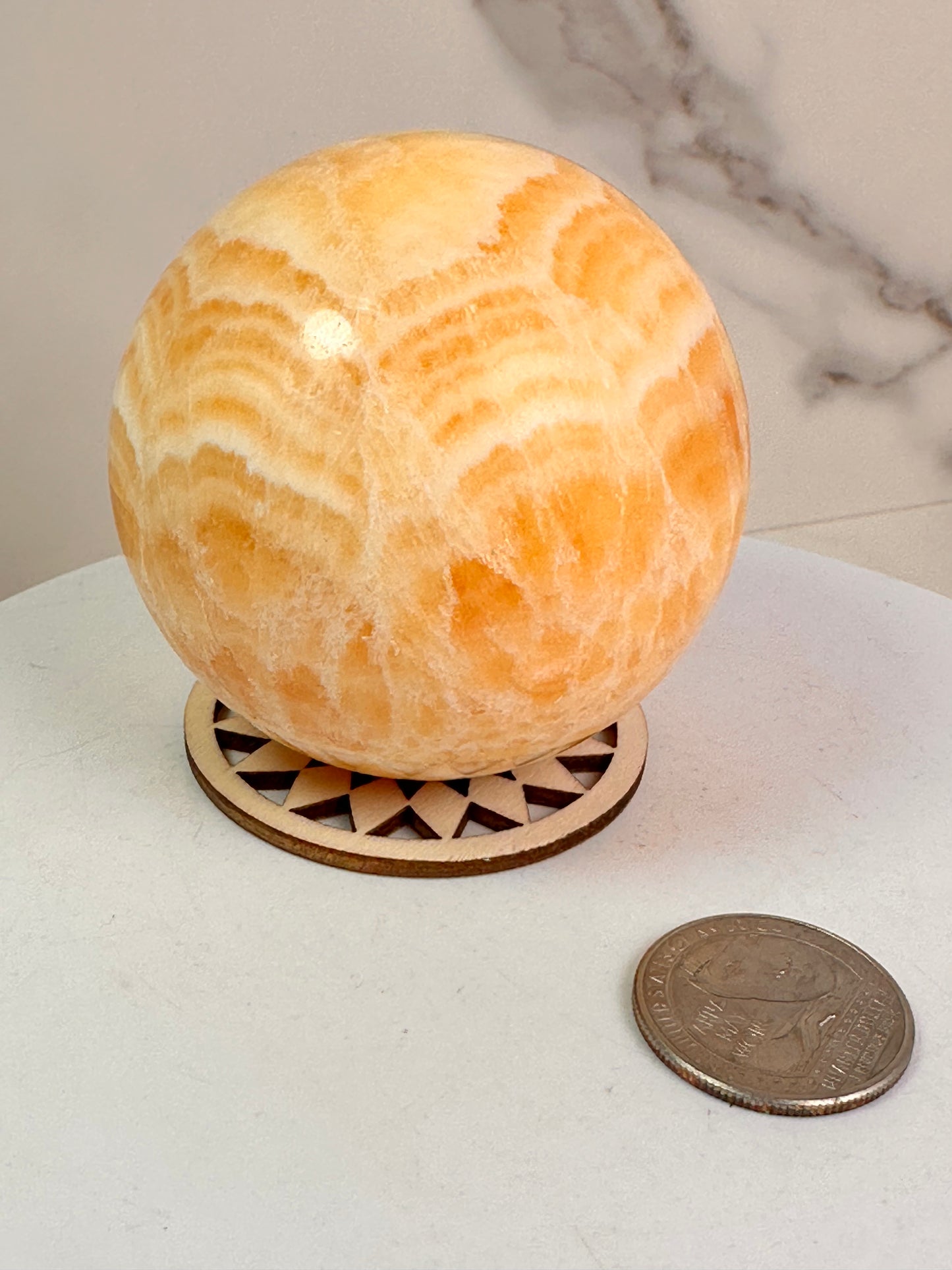 Orange Banded Calcite Spheres
