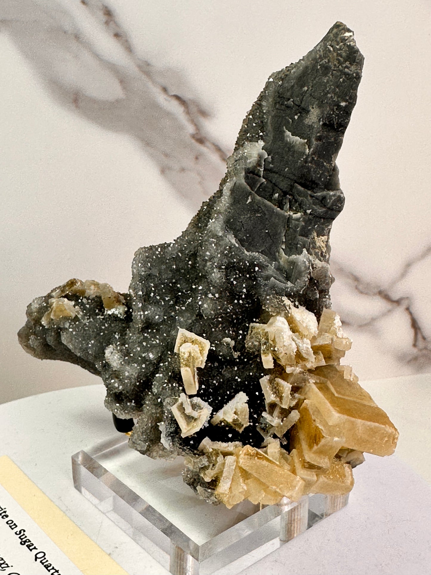 Barite on Sugar Quartz | Fuzhou, Jiangxi, China