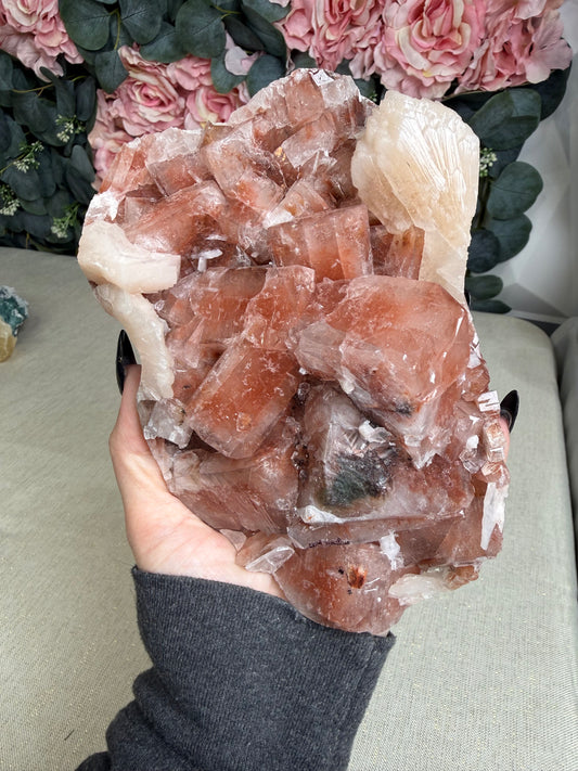 Red Apophyllite w/ stilbite