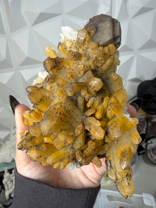 Iridescent Quartz with Calcite | Fujian, China
