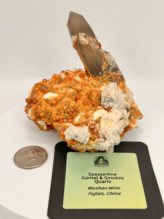 Spessartine Garnet & Smokey Quartz