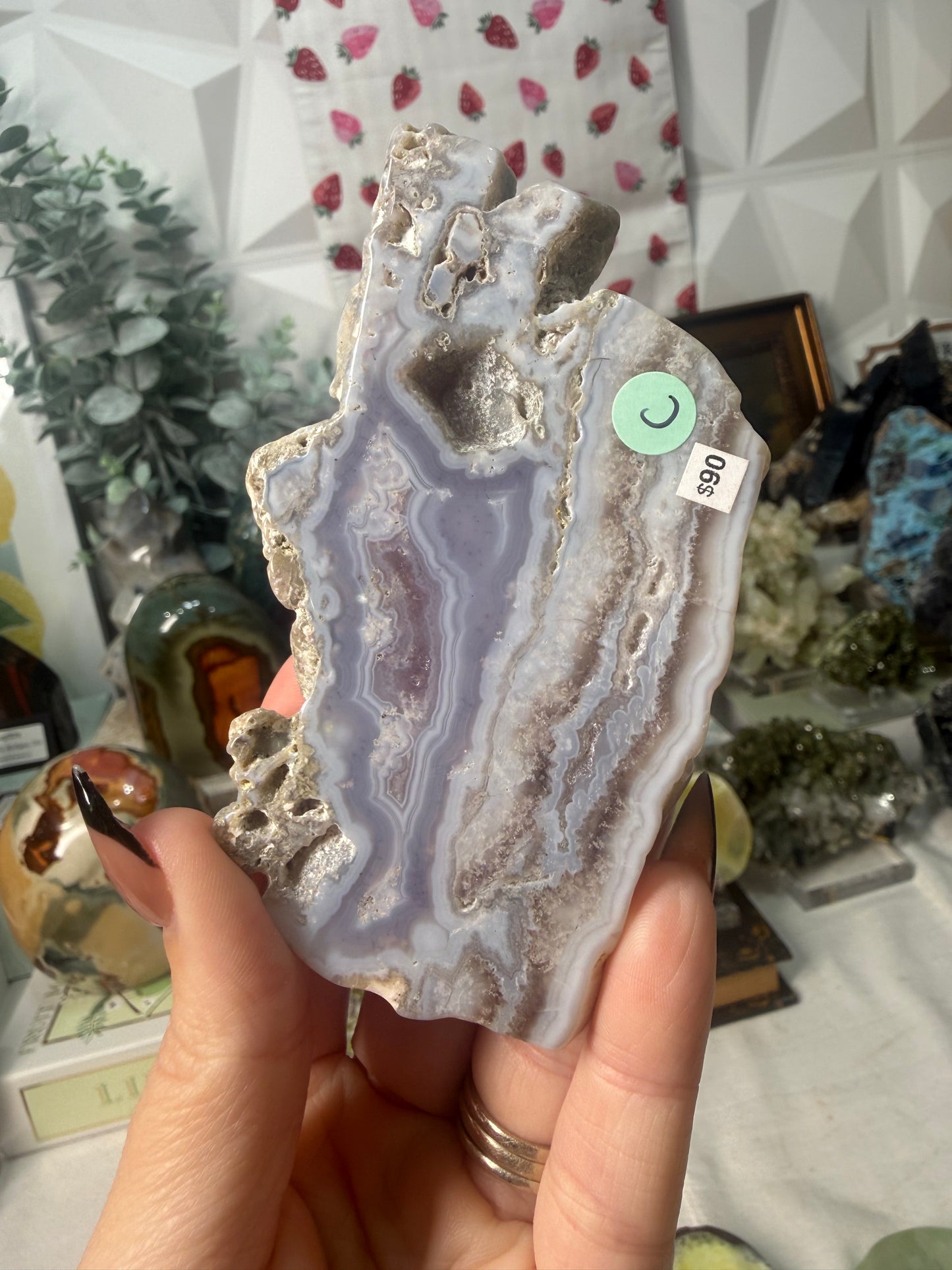 Silver Bearing Amethyst “Sowbelly Agate”  90c
