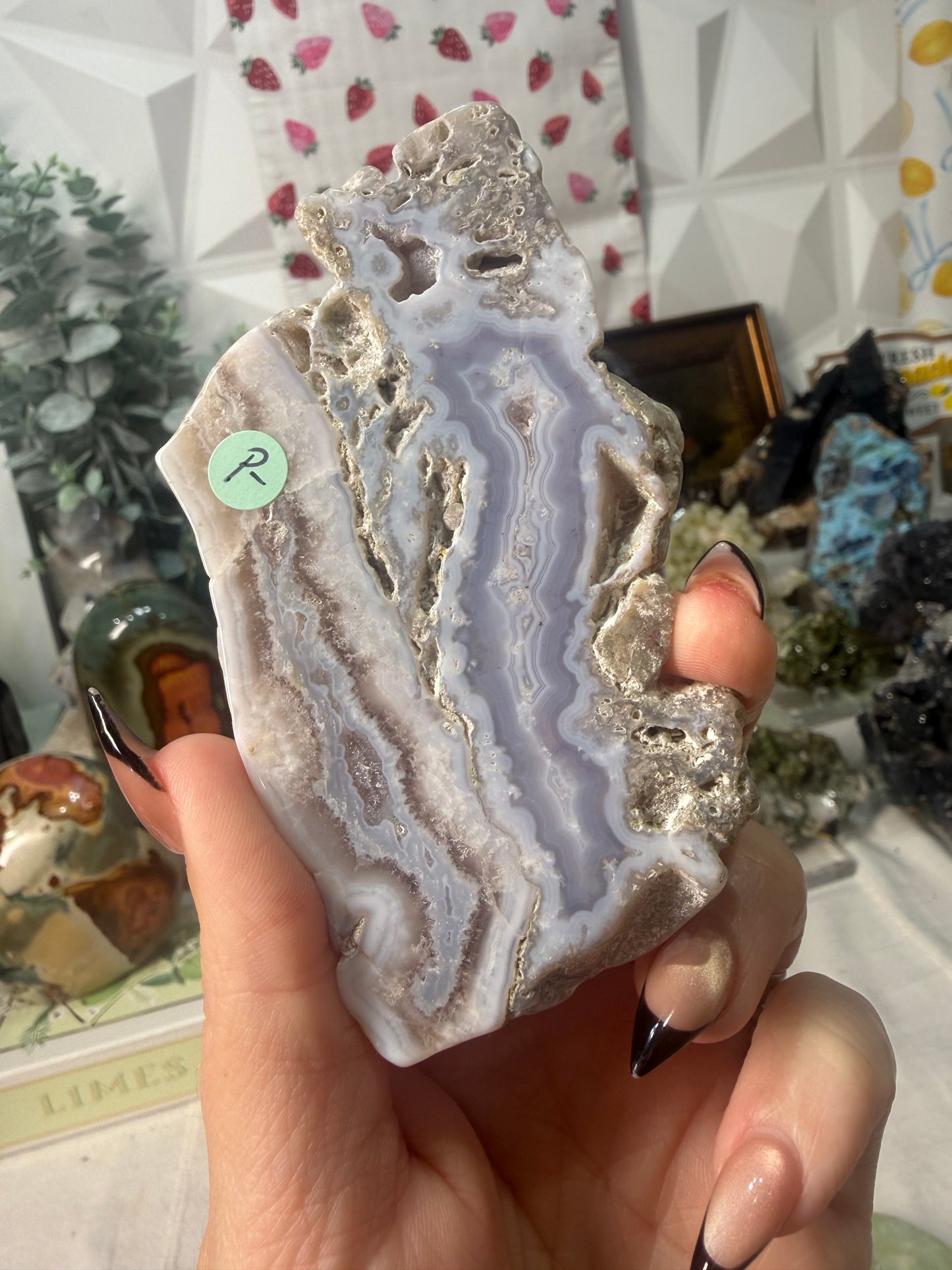 Silver Bearing Amethyst “Sowbelly Agate”  90c