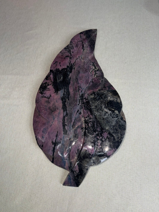 Rhodonite Leaf Carving –Brazil