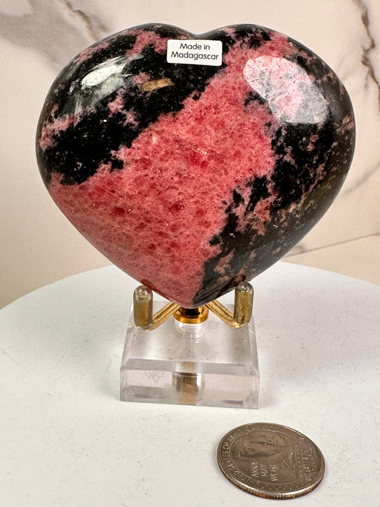 Rhodonite Hearts | Madagascar