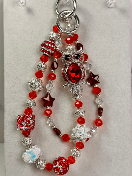 Red Owl Keychain