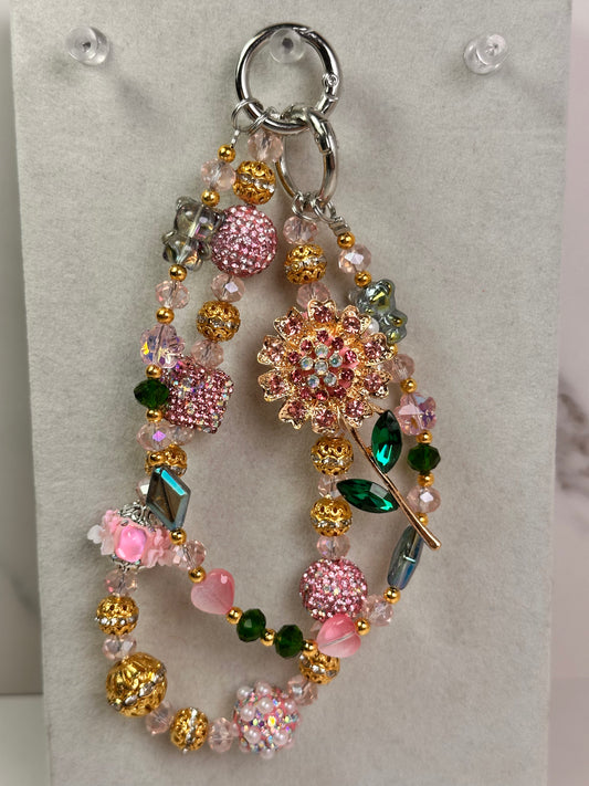 Pink Daisy Keychain