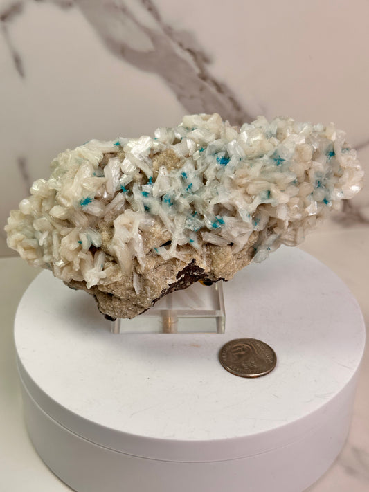 Stilbite with Cavansite – India