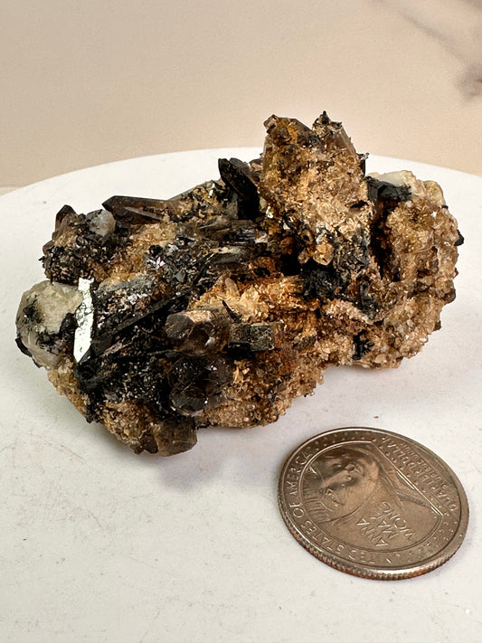 Aegirine Feldspar with Smoky Quartz – Malawi