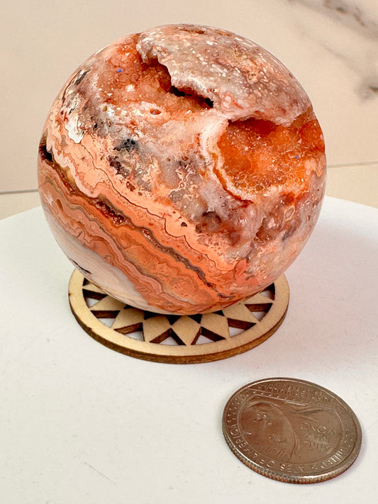 Pink Crazy Lace Agate Spheres