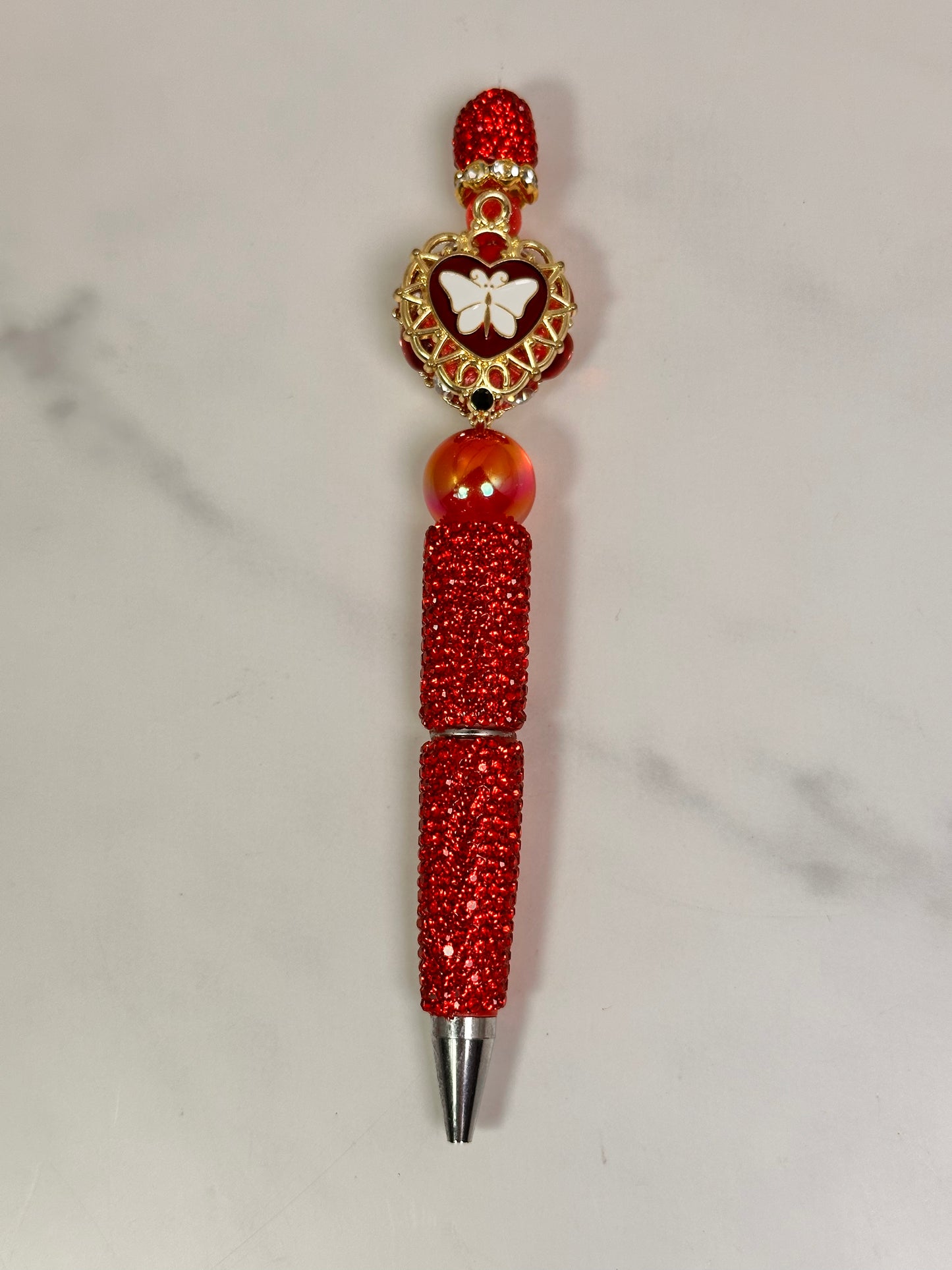 Red Butterfly Handmade Pen 4