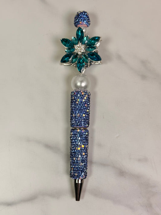 Blue Snowflake Handmade Pen 10