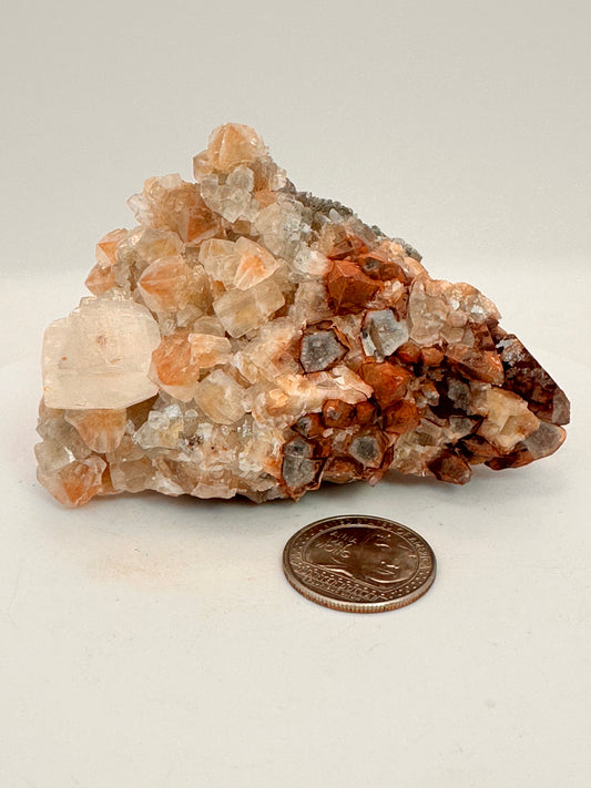 Dogtooth Calcite with Hematite | China