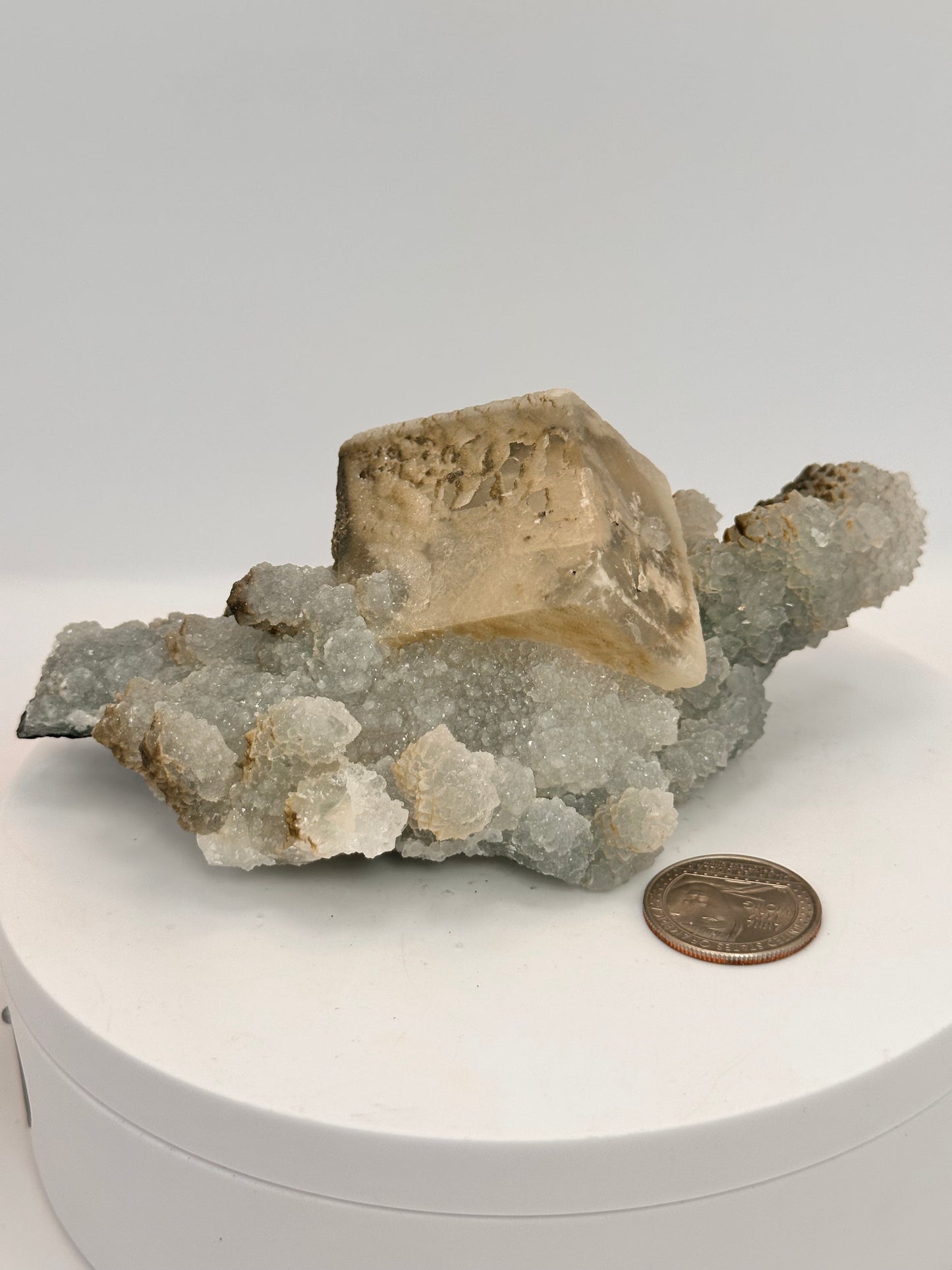 Calcite and Apophyllite | India