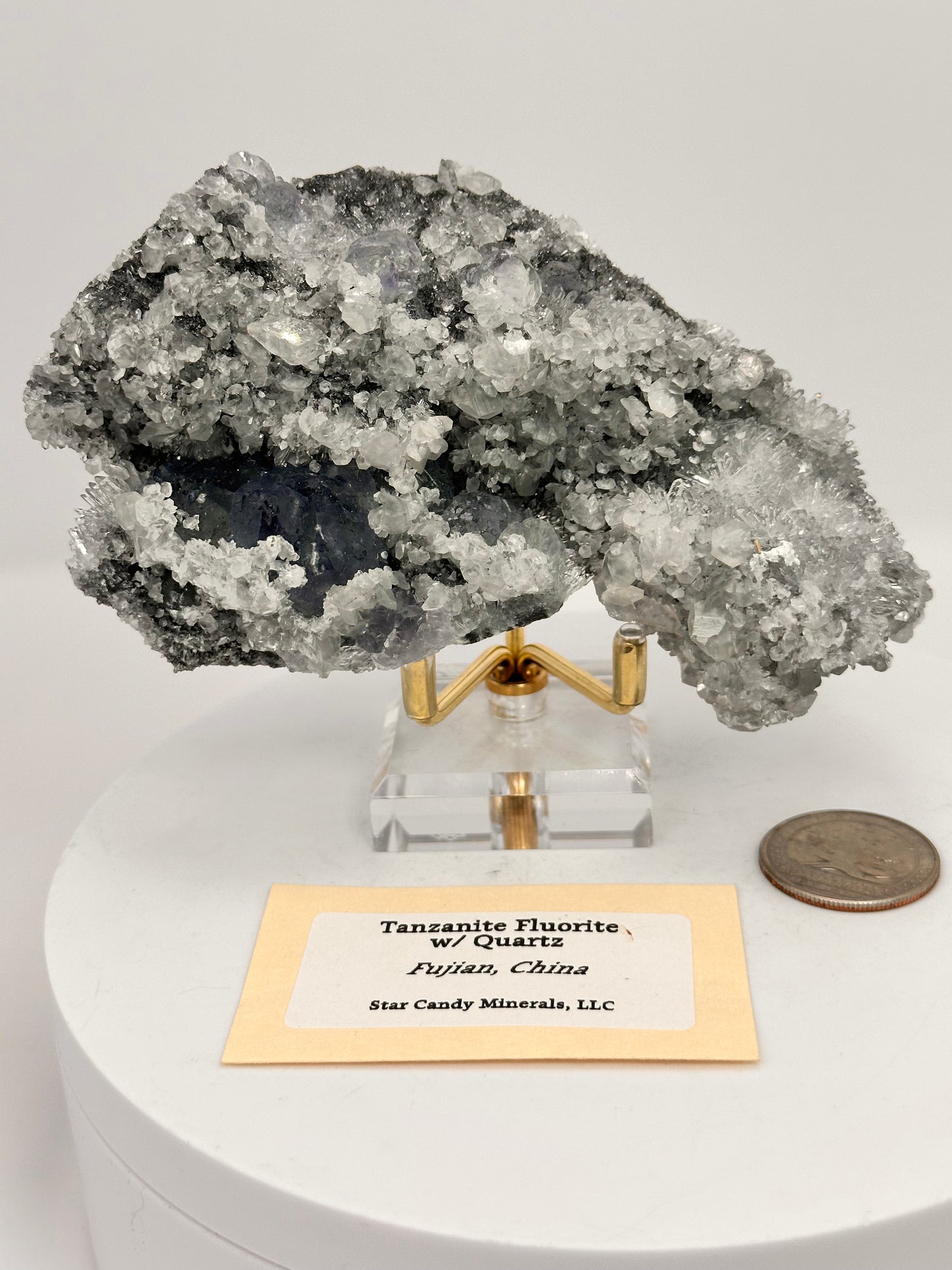 Tanzanite Fluorite with Quartz