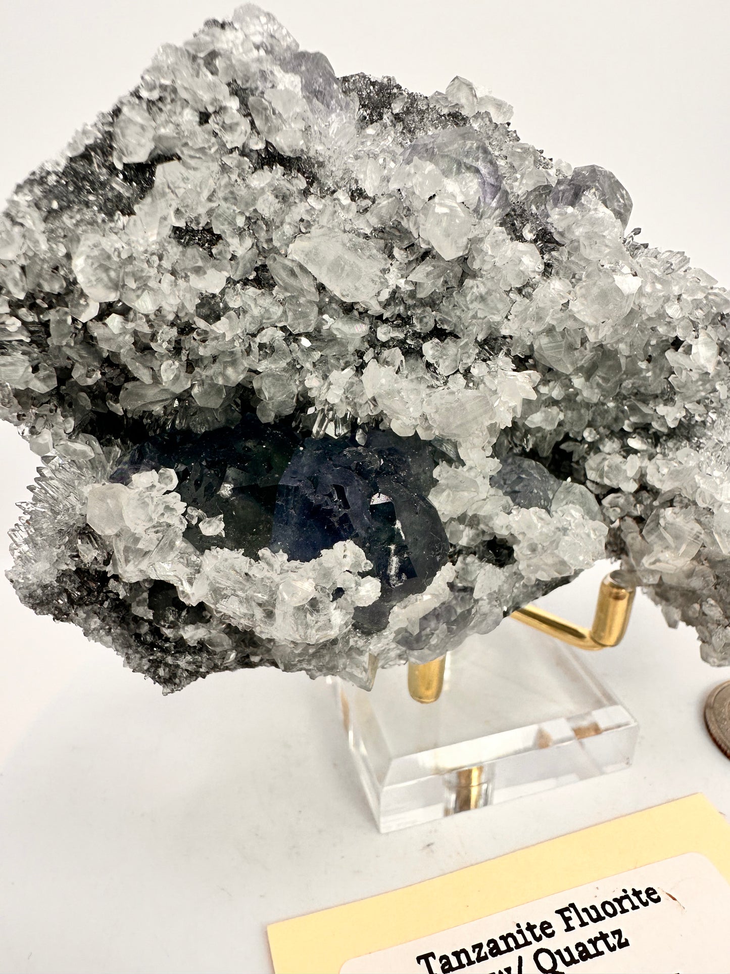 Tanzanite Fluorite with Quartz