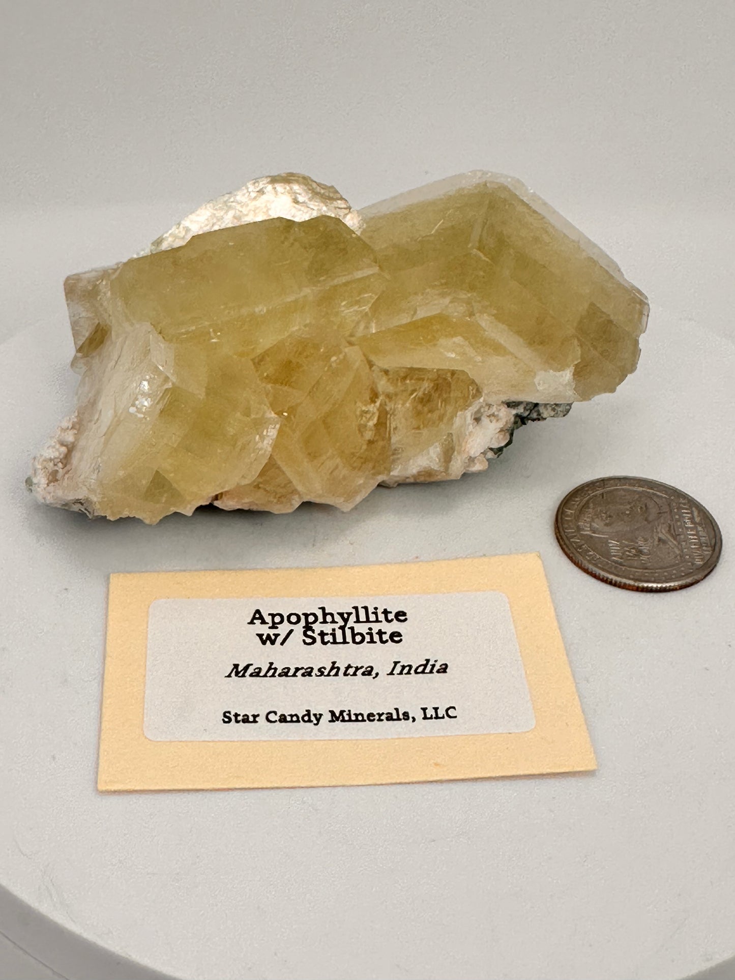 Apophyllite with Stilbite