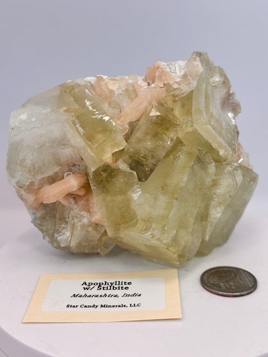 Apophyllite with Stilbite