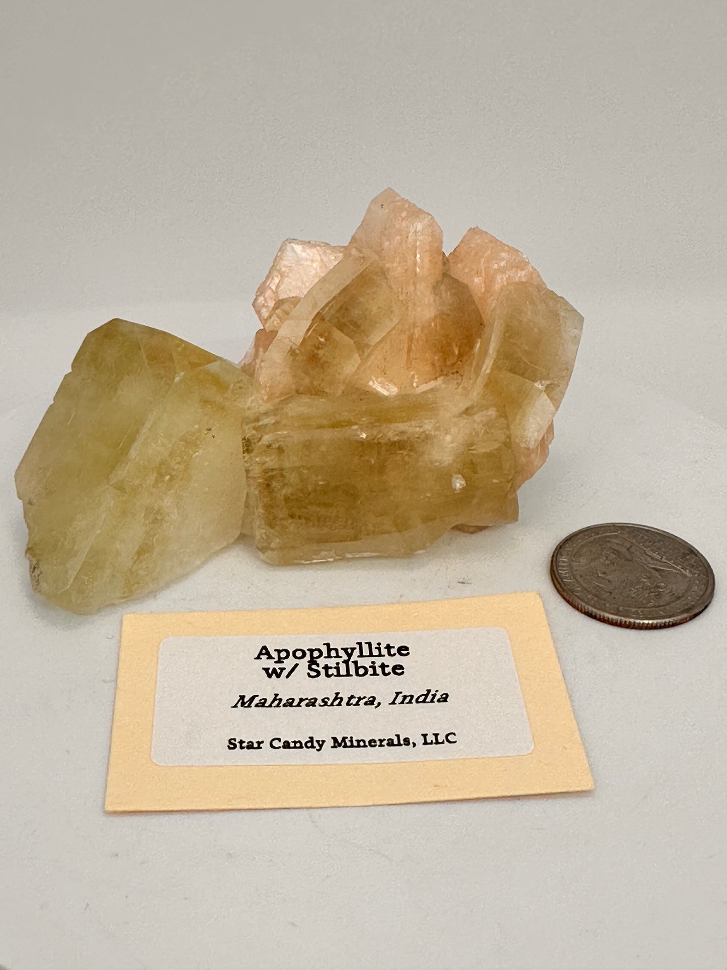 Apophyllite with Stilbite
