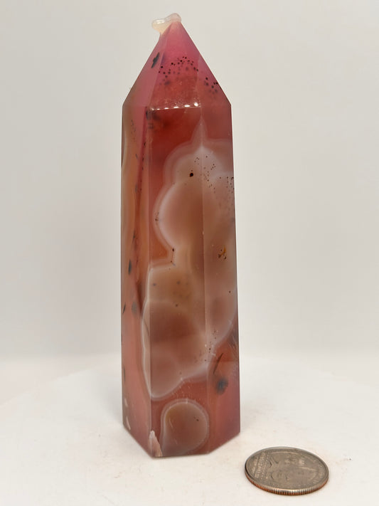 Pink Jelly Agate Tower