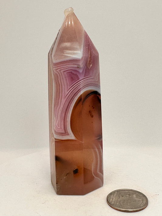 Pink Jelly Agate Tower