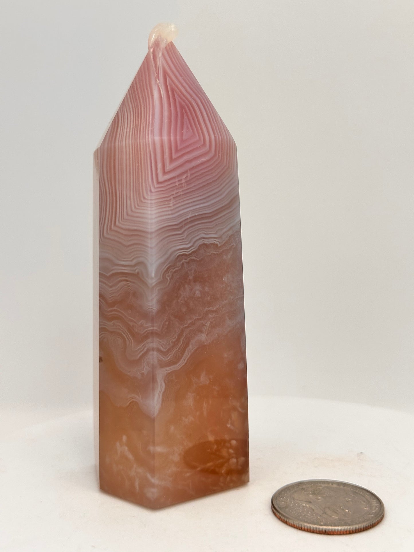 Pink Jelly Agate Tower