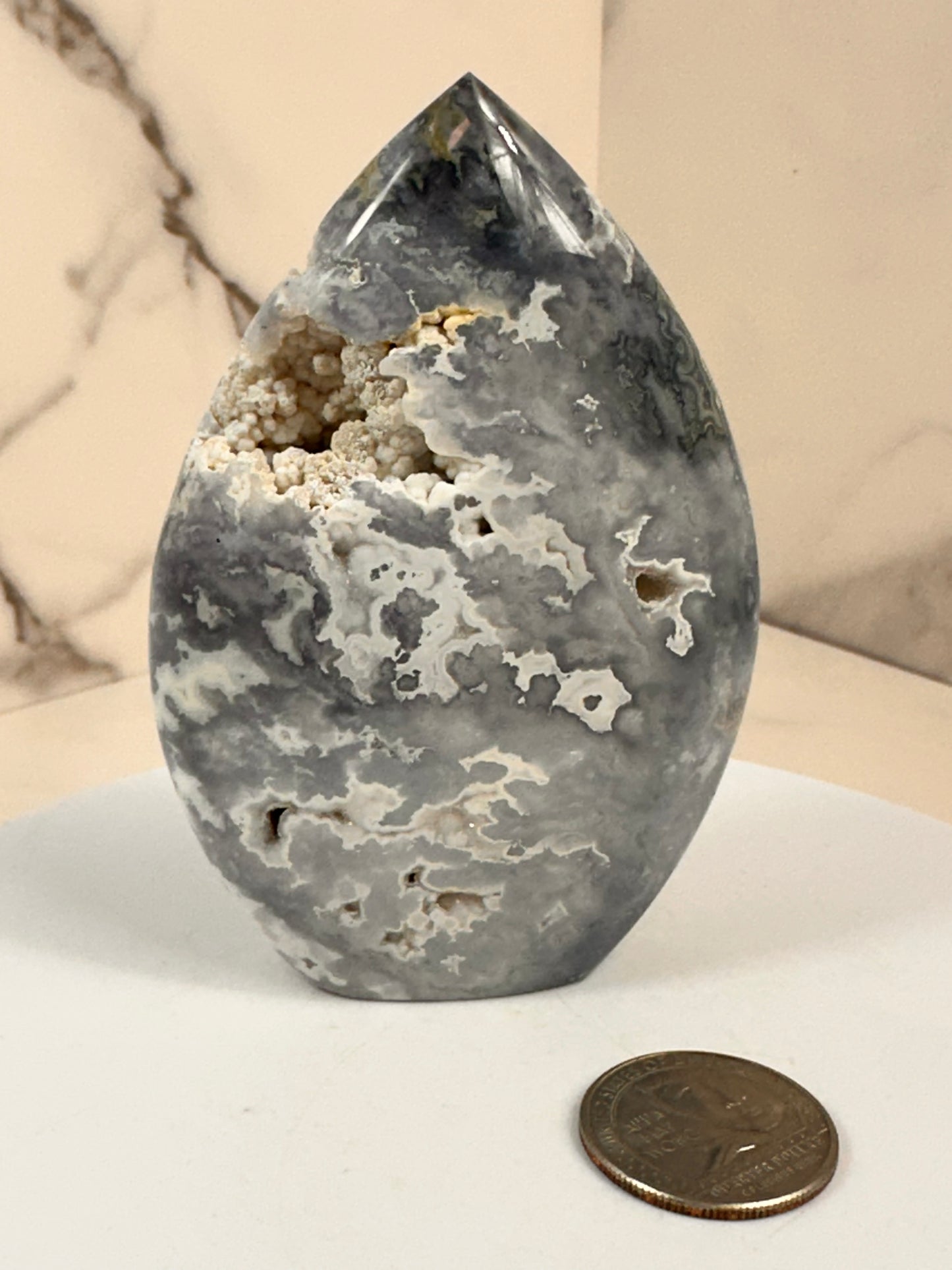 Blue Plume Agate Free Form | Indonesia