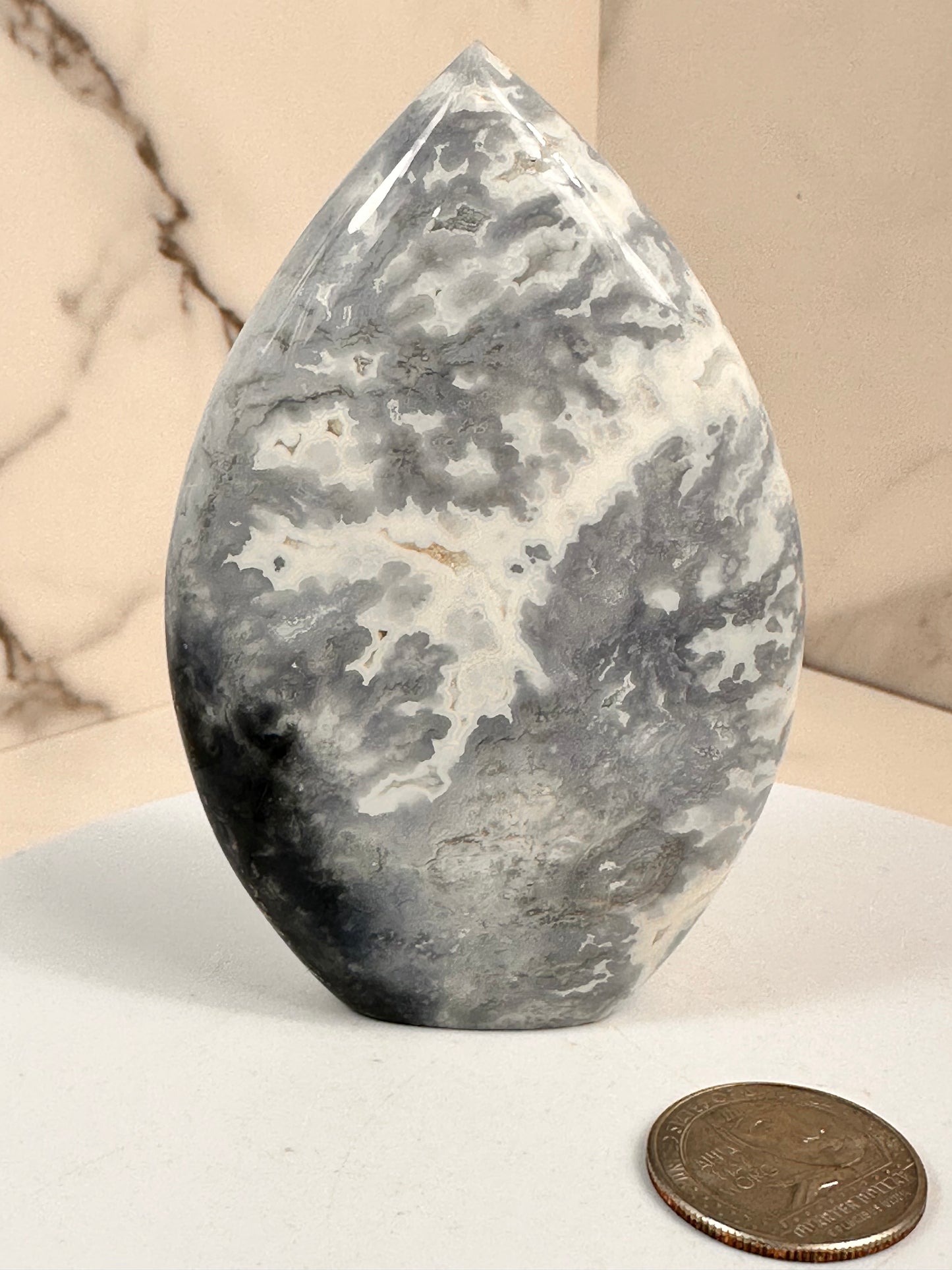 Blue Plume Agate Free Form | Indonesia