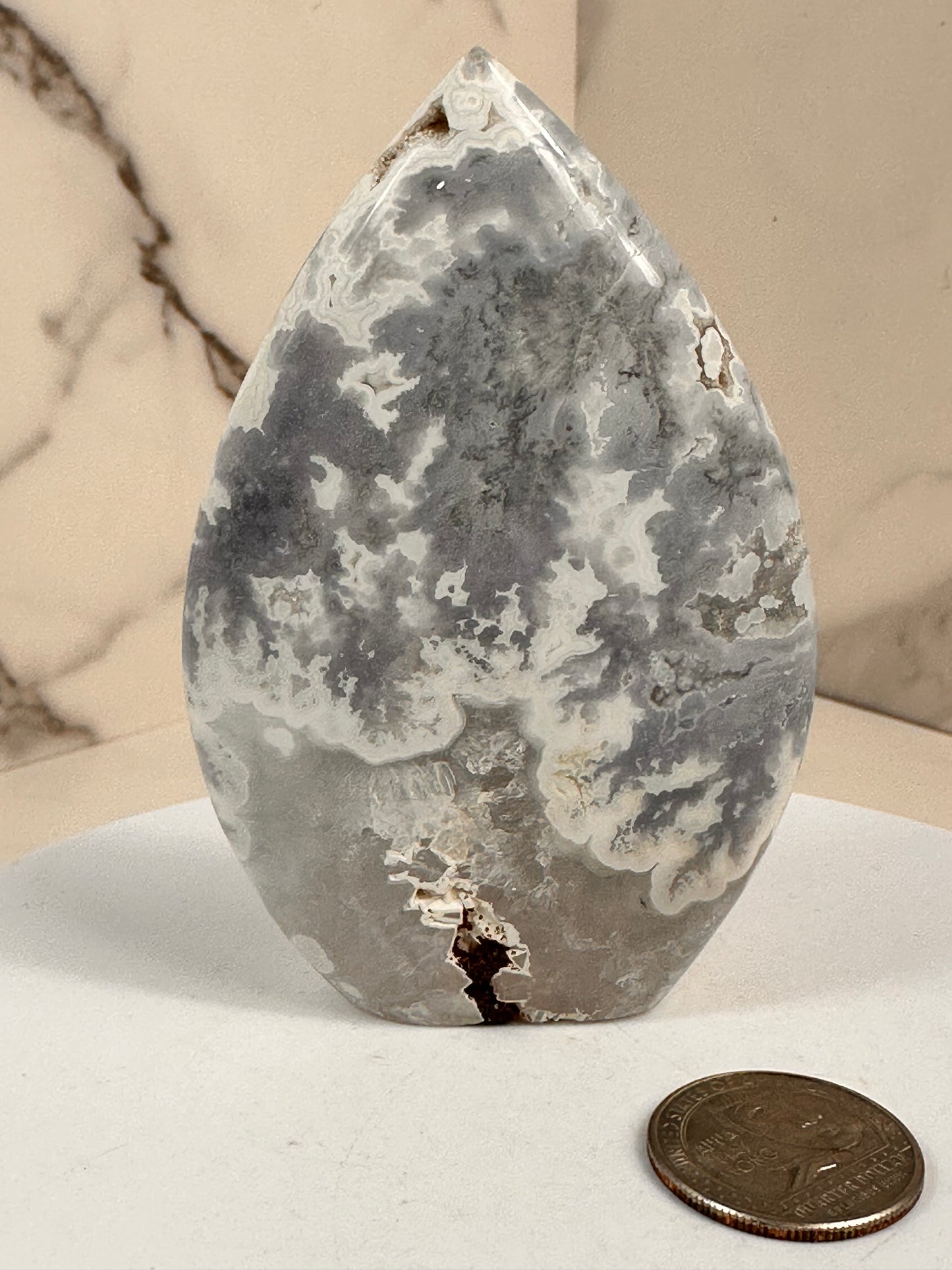 Blue Plume Agate Free Form | Indonesia