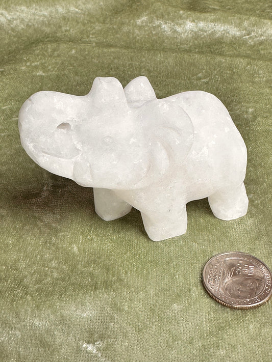 White Jade Elephant Carvings