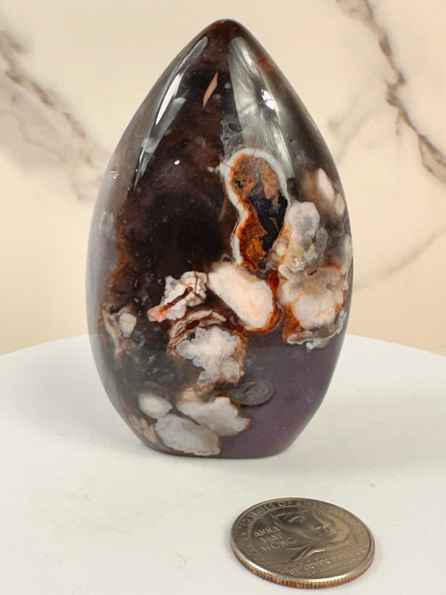 Blue Flower Agate Free Form