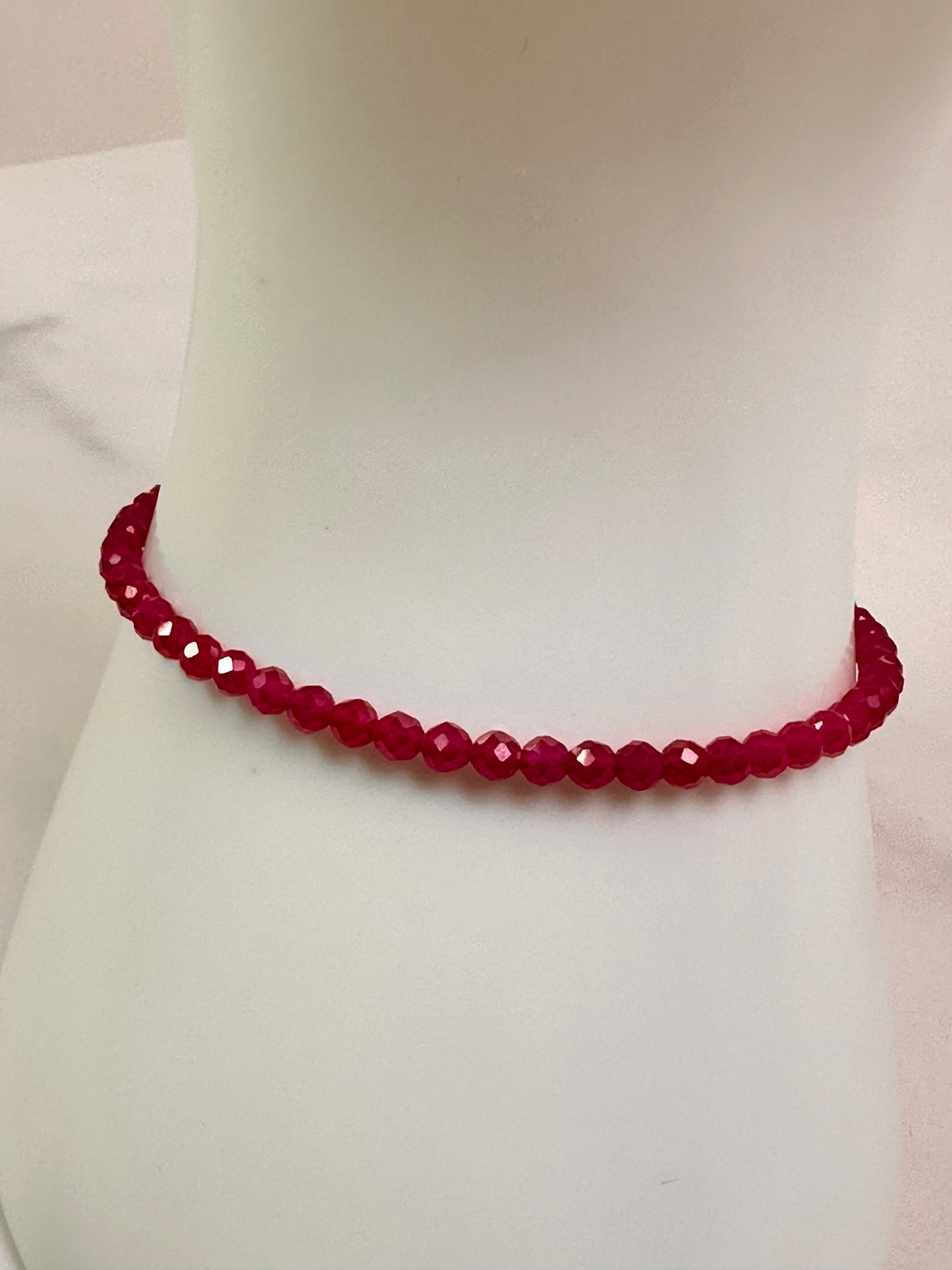 Beaded Ruby Bracelet | 3mm