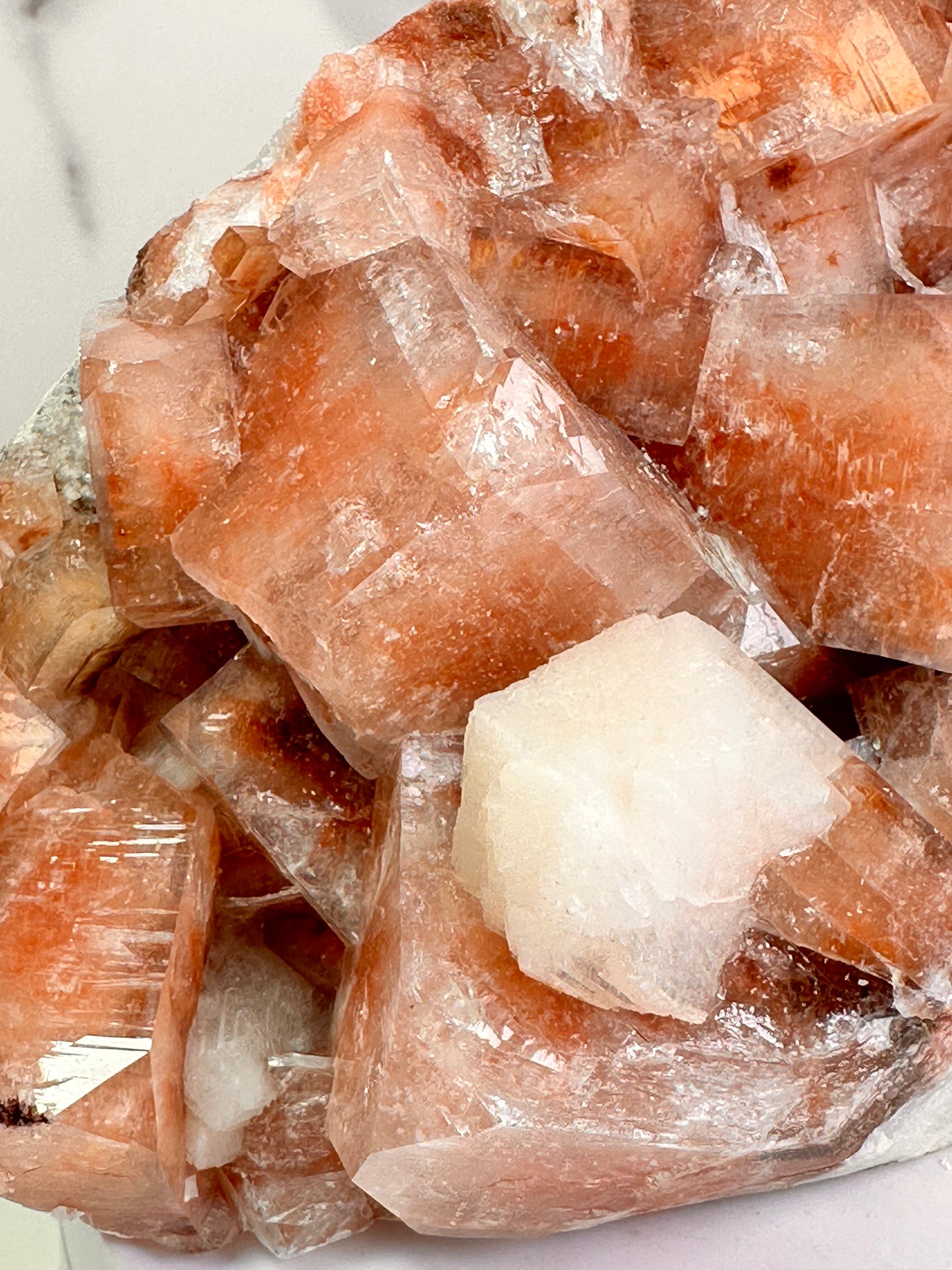 Red Apophyllite with Stilbite | India