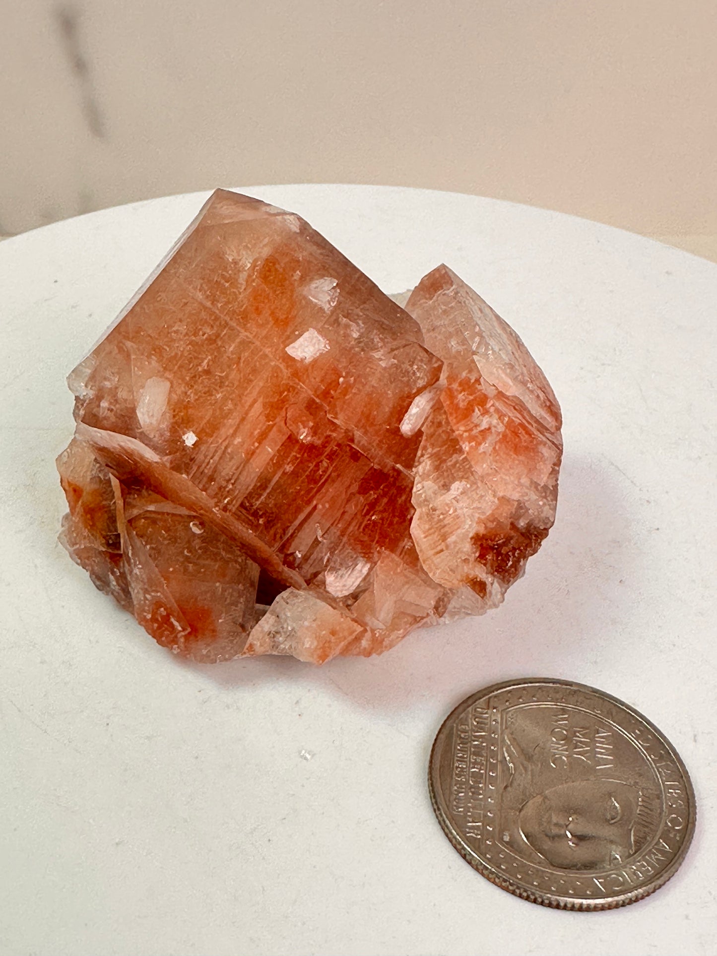 Red Apophyllite with Stilbite | India