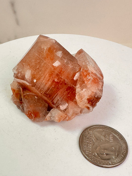 Red Apophyllite with Stilbite | India